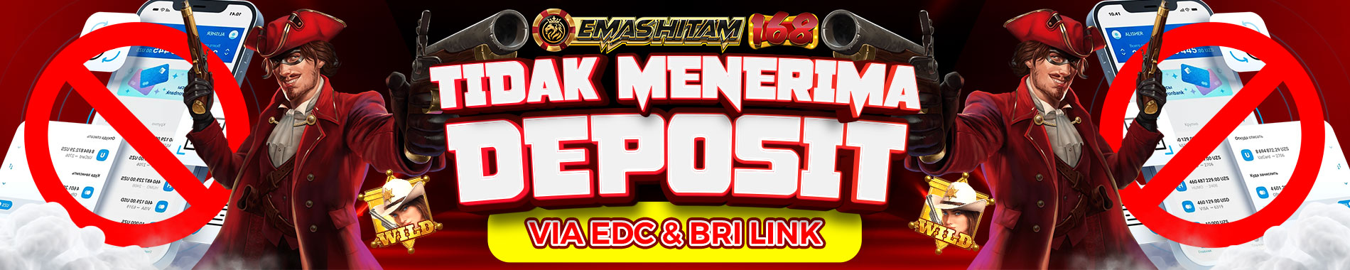 TIDAK MENERIMA DEPOSIT VIA EDC & BRI LINK